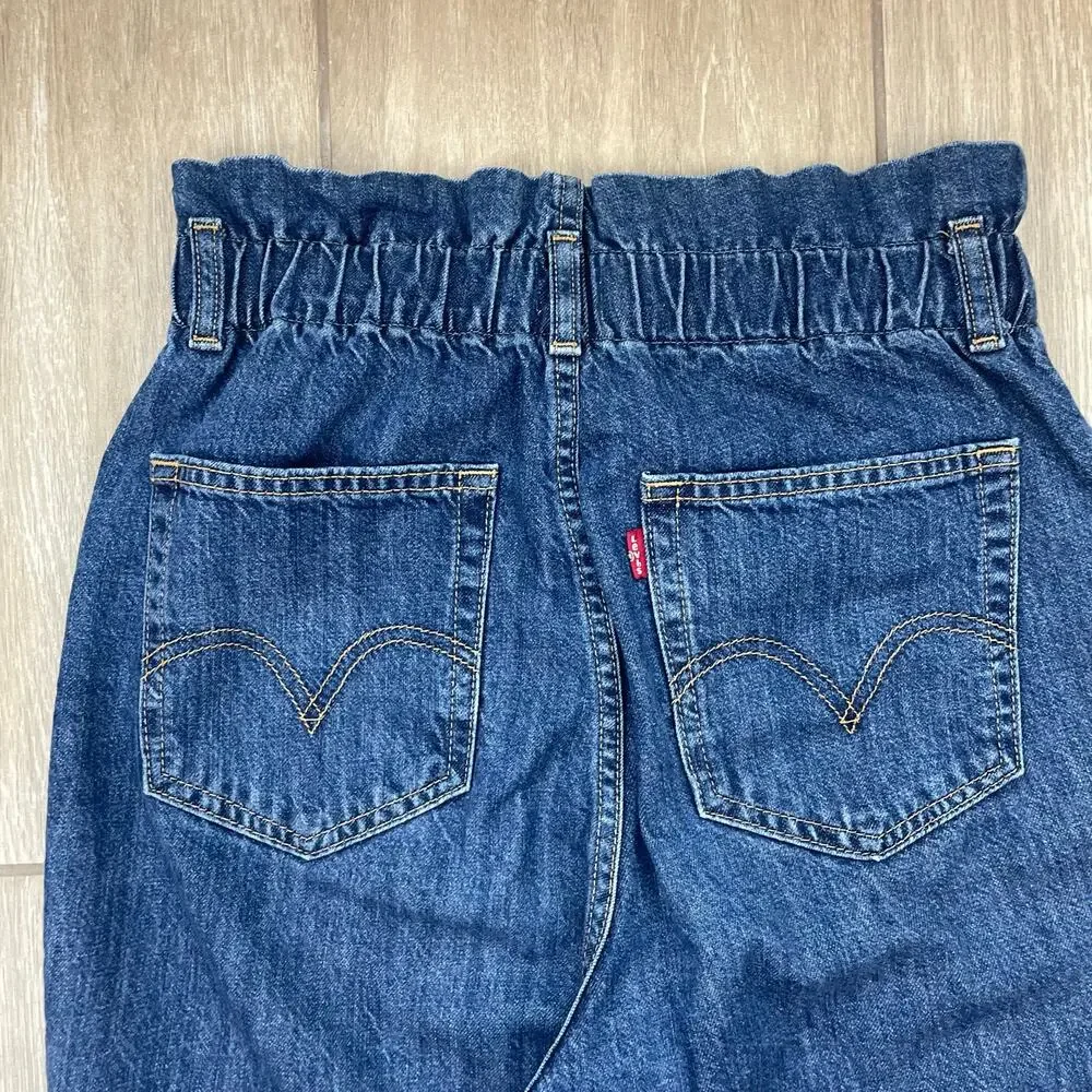 Levi's High Loose Taper Jeans Women's 27 Paperbag High Rise 100% Cotton Blue